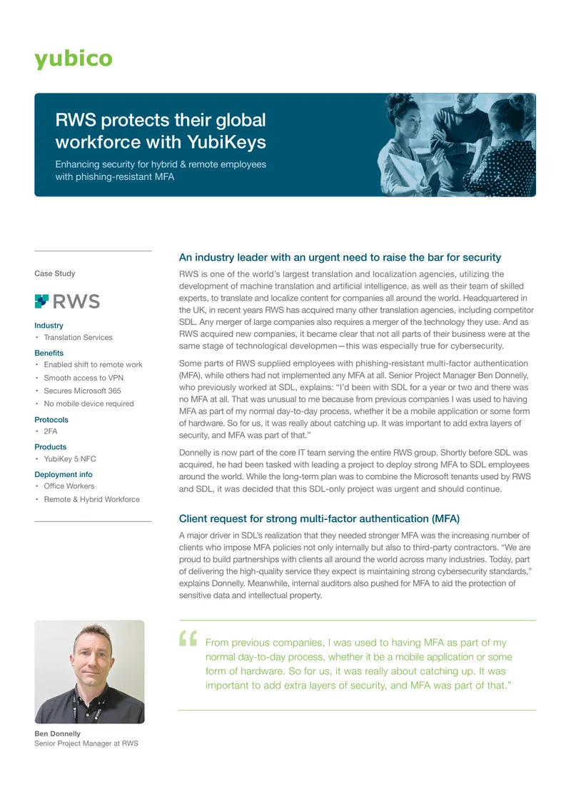 Multi-Factor Authentication Deployment Case Study