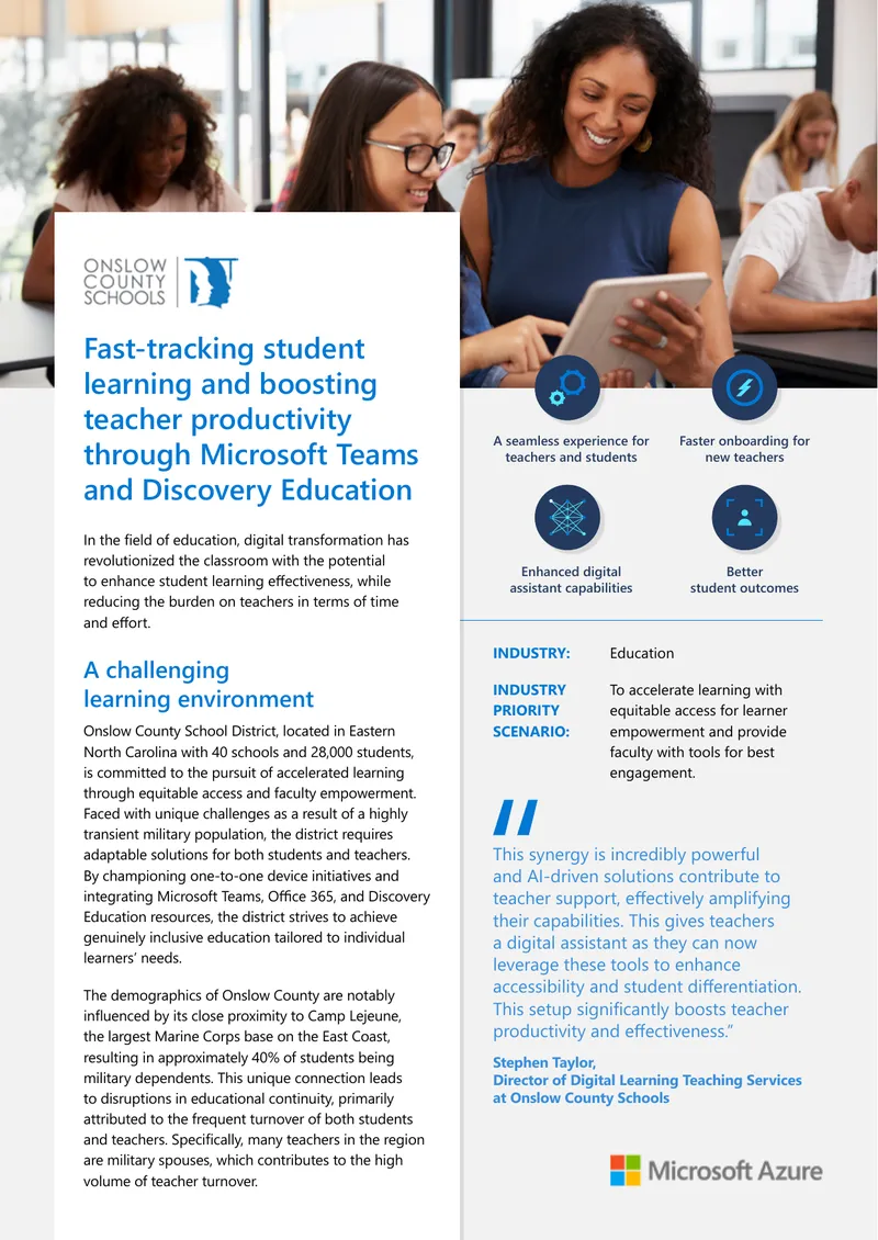 Digital Transformation in Onslow County Schools