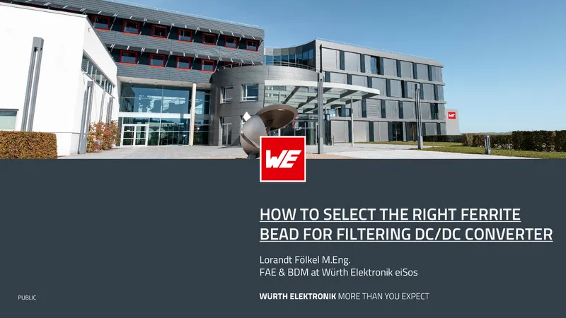 Ferrite Bead Selection for DC/DC Converter Filtering