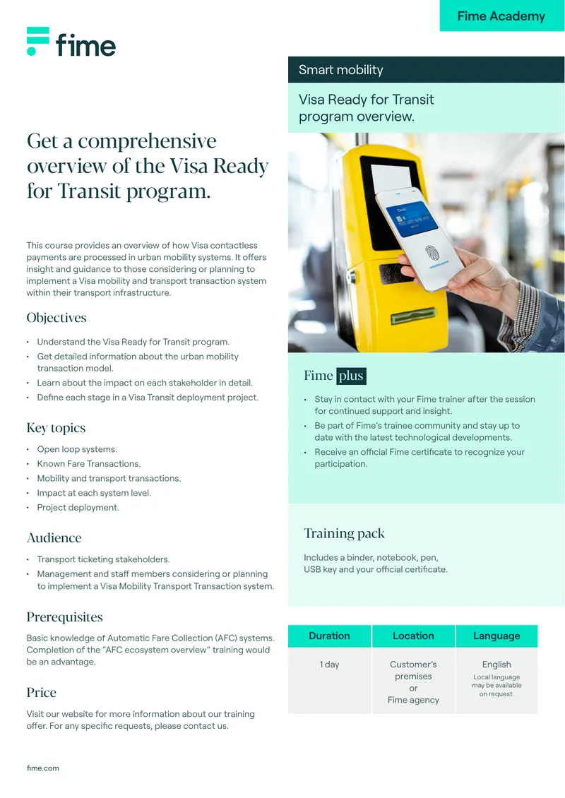 Visa Ready for Transit Program Overview