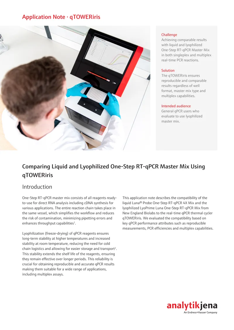 Comparing Liquid and Lyophilized One-Step RT-qPCR Master Mix