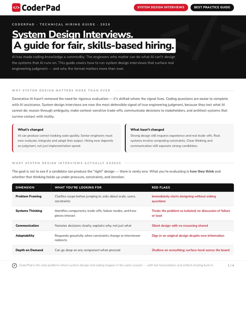 System Design Interviews Best Practice Guide