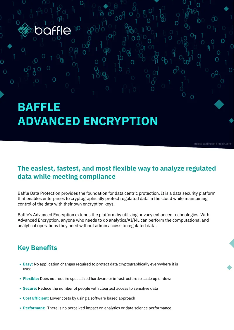 Baffle Advanced Encryption Data Protection Overview