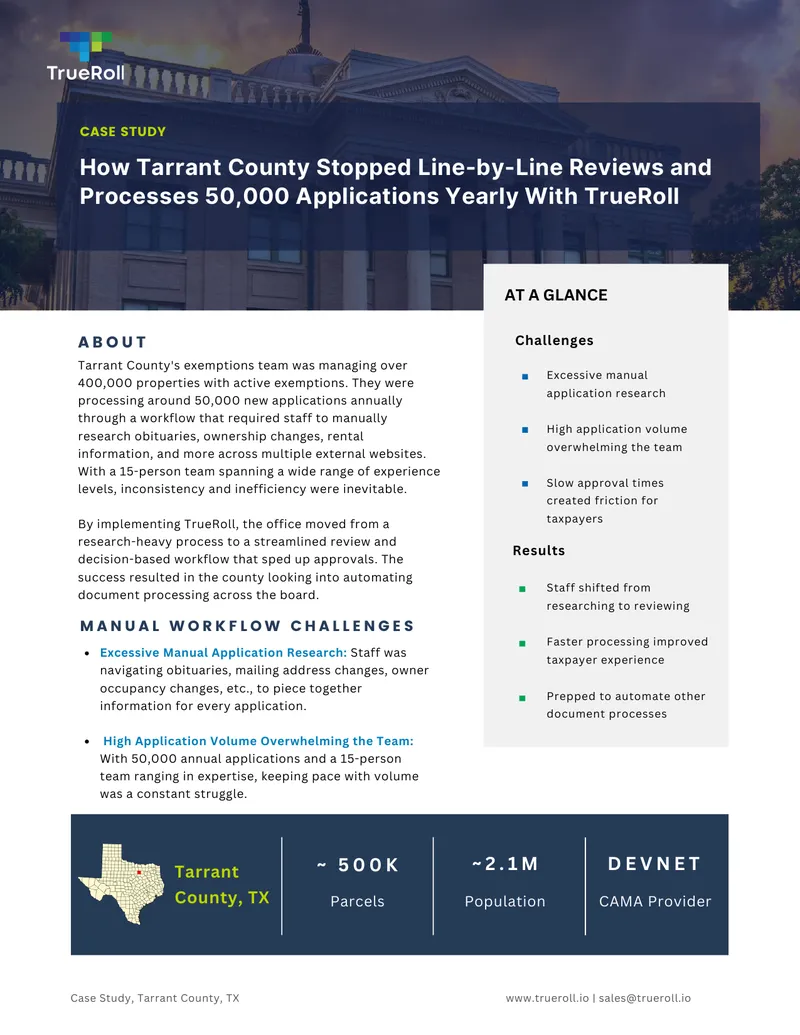 Tarrant County Application Processing Automation Case Study