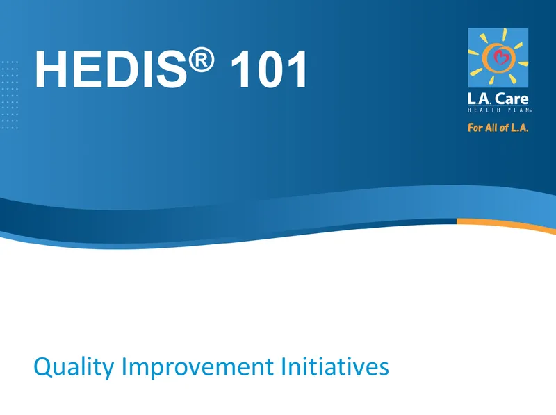HEDIS Performance Measures and Reporting Guidelines