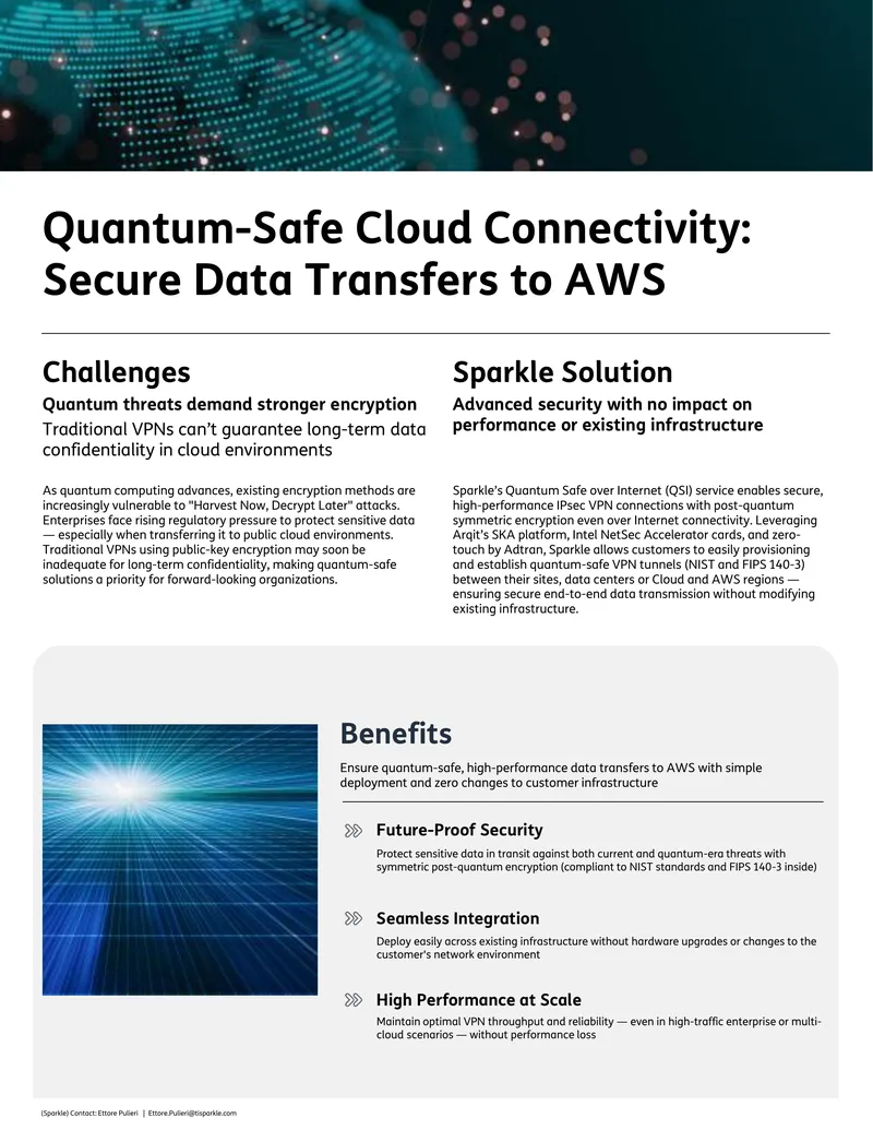 Quantum-Safe Cloud Connectivity Solutions