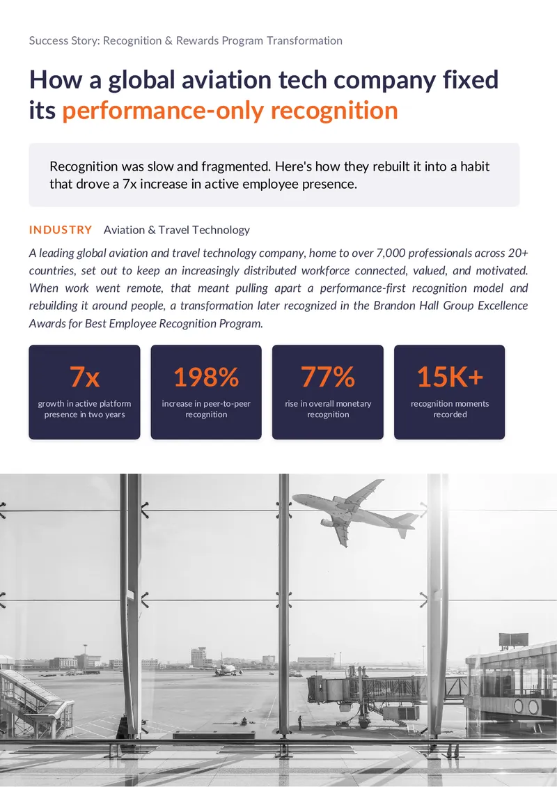 Recognition and Rewards Program Transformation Case Study