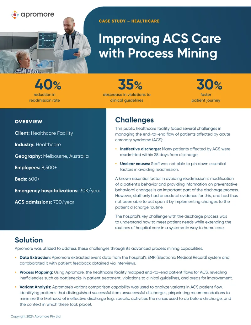 Improving ACS Care with Process Mining
