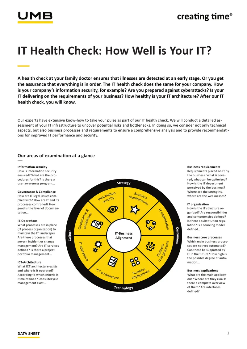 IT Health Check Assessment Framework