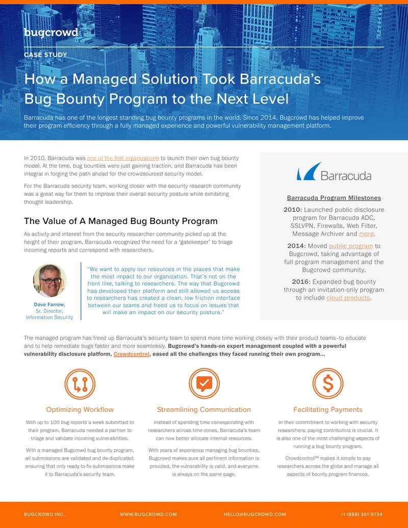 Barracuda Bug Bounty Program Case Study
