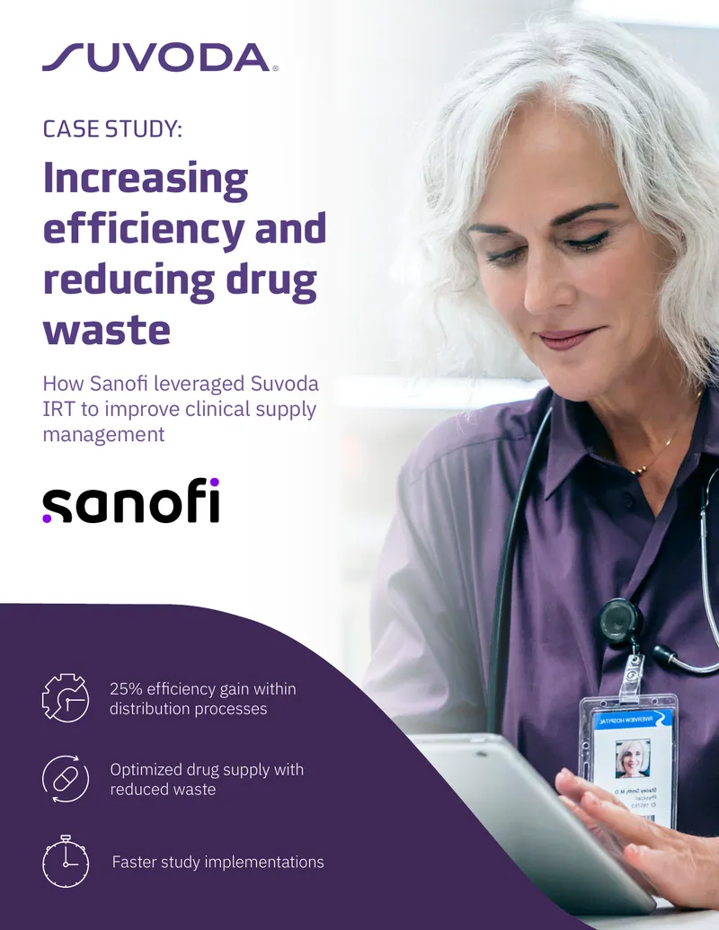 Sanofi and Suvoda Partnership for Clinical Supply Management