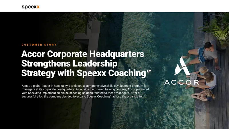 Accor Skills Development Program with Speexx Coaching
