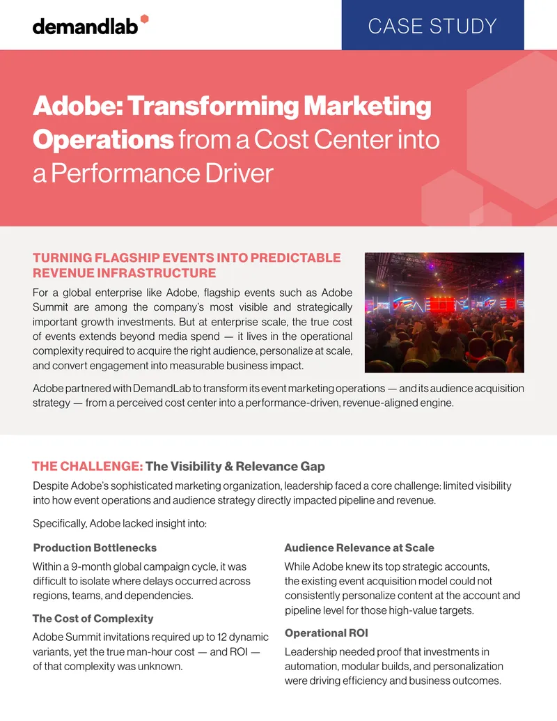 Adobe Event Marketing Operations Transformation Case Study