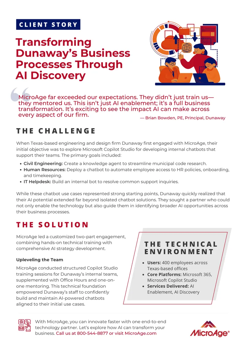 AI Strategy Development and Enablement for Dunaway