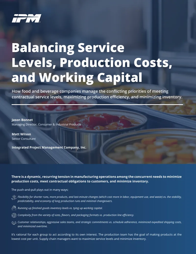Balancing Service Levels and Production Costs