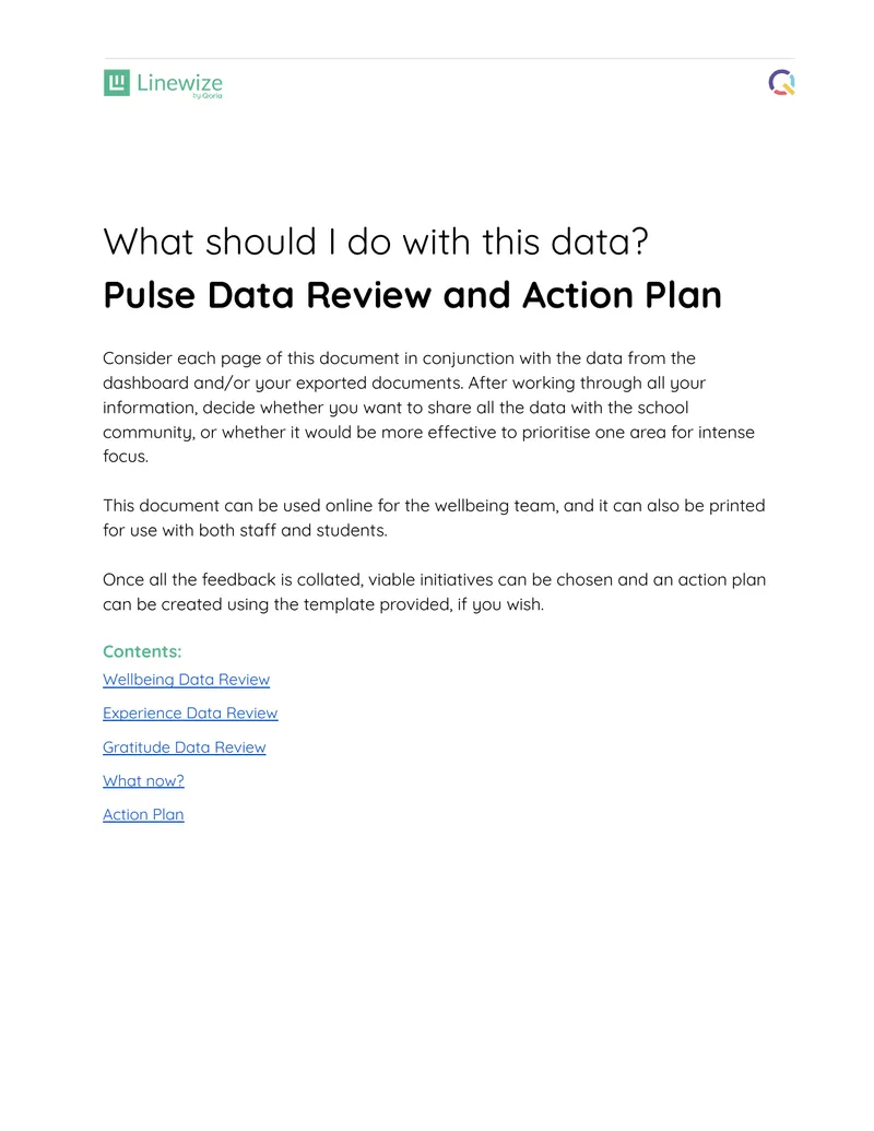 Pulse Data Review and Action Plan