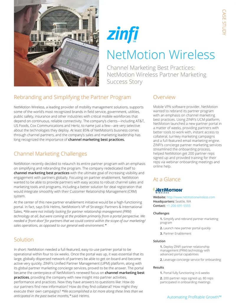 NetMotion Wireless Partner Marketing Case Study