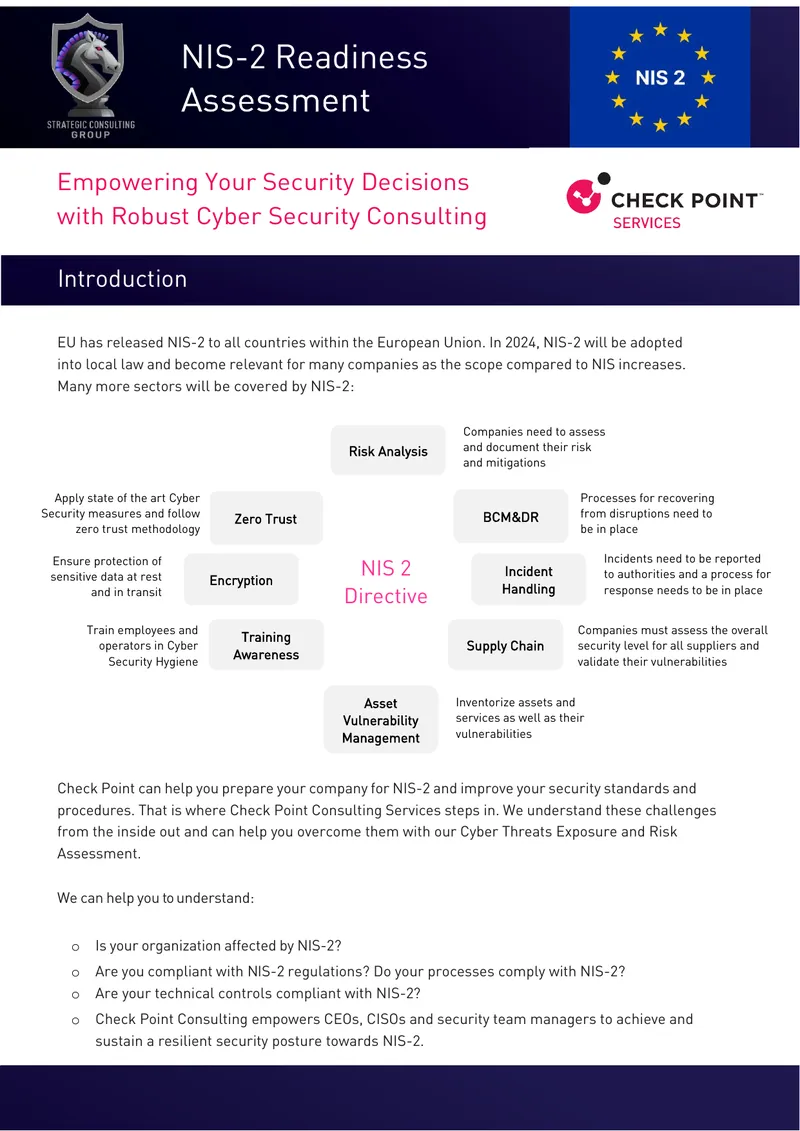 NIS-2 Compliance Assessment and Cyber Security Consulting