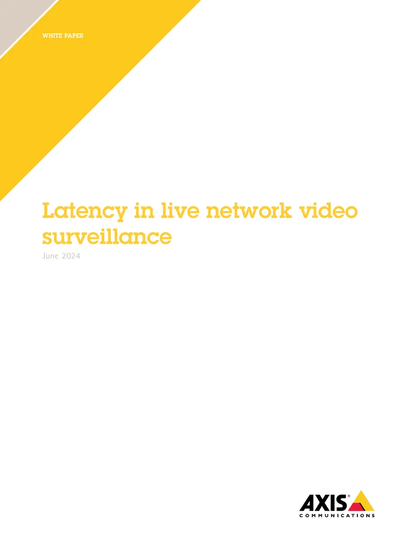 Latency in Live Network Video Surveillance