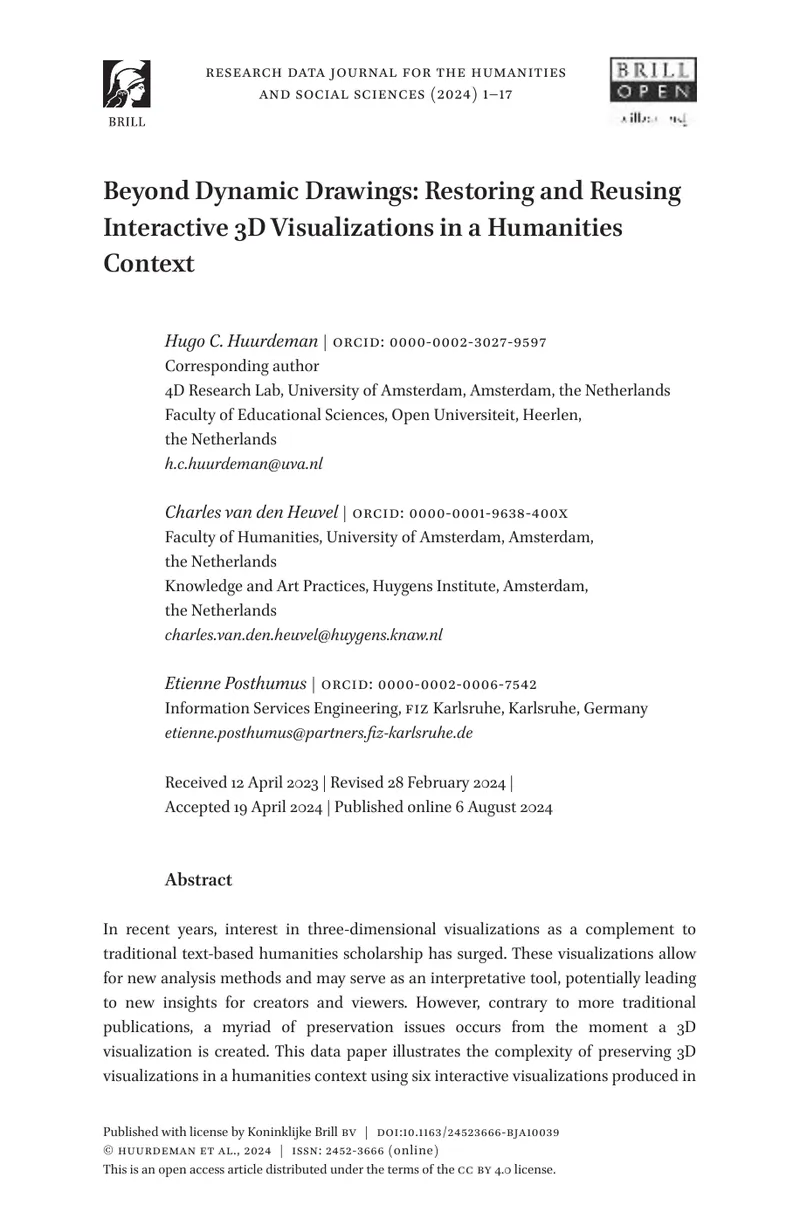 Restoration and Reuse of Interactive 3D Visualizations