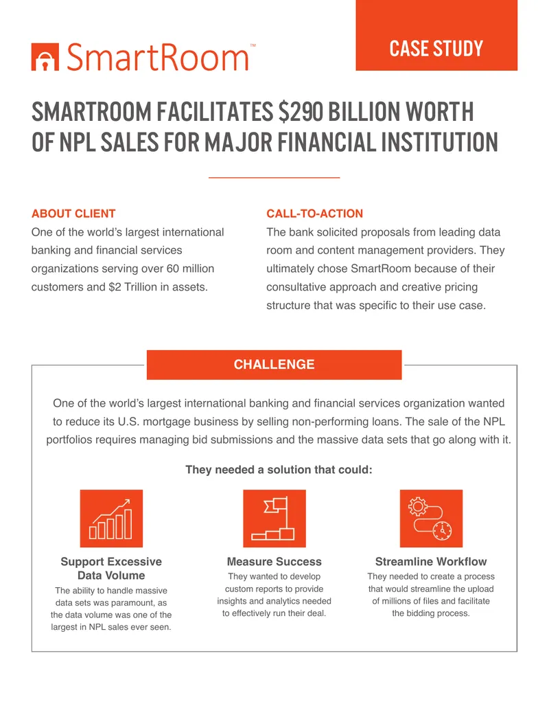 Non-Performing Loan Sales Process Case Study