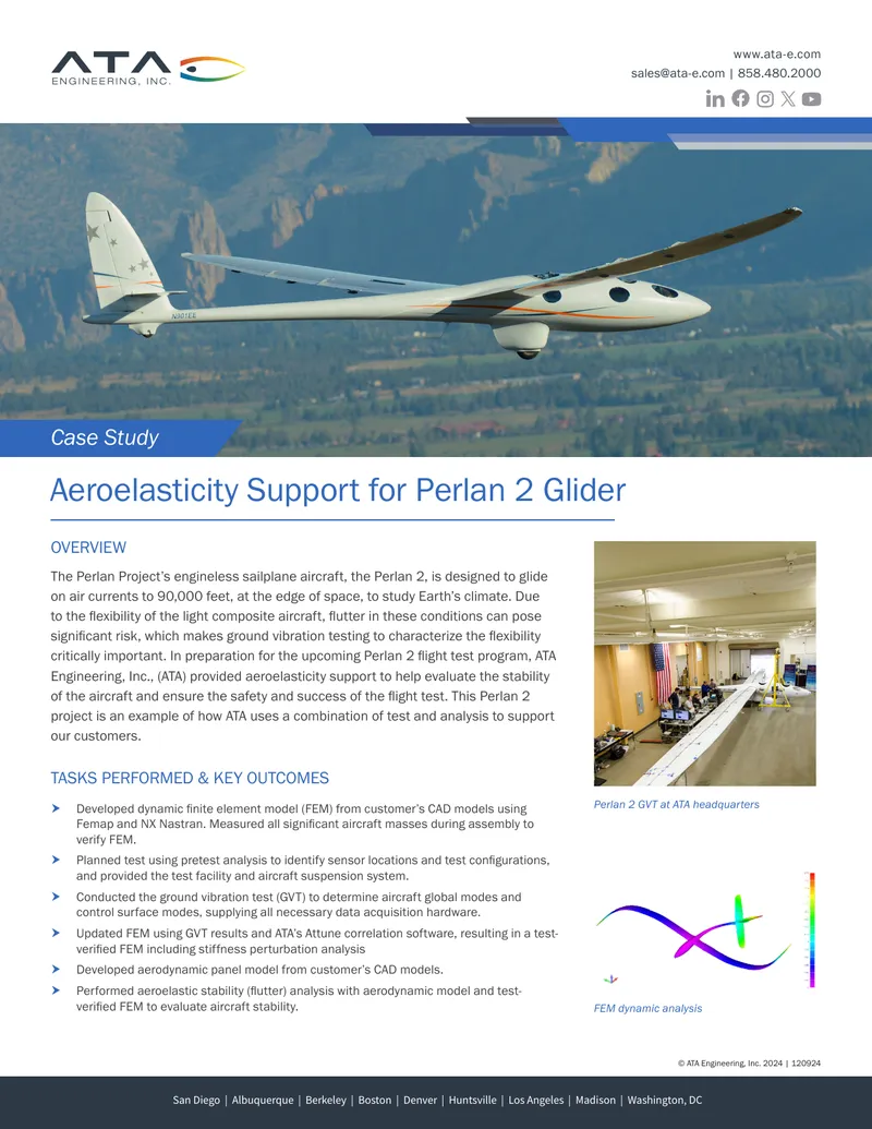 Aeroelasticity Support for Perlan 2 Glider