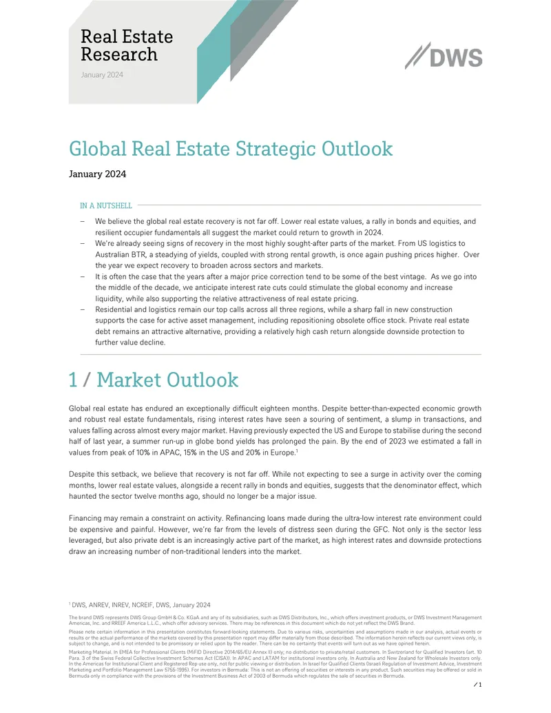 Global Real Estate Strategic Outlook January 2024