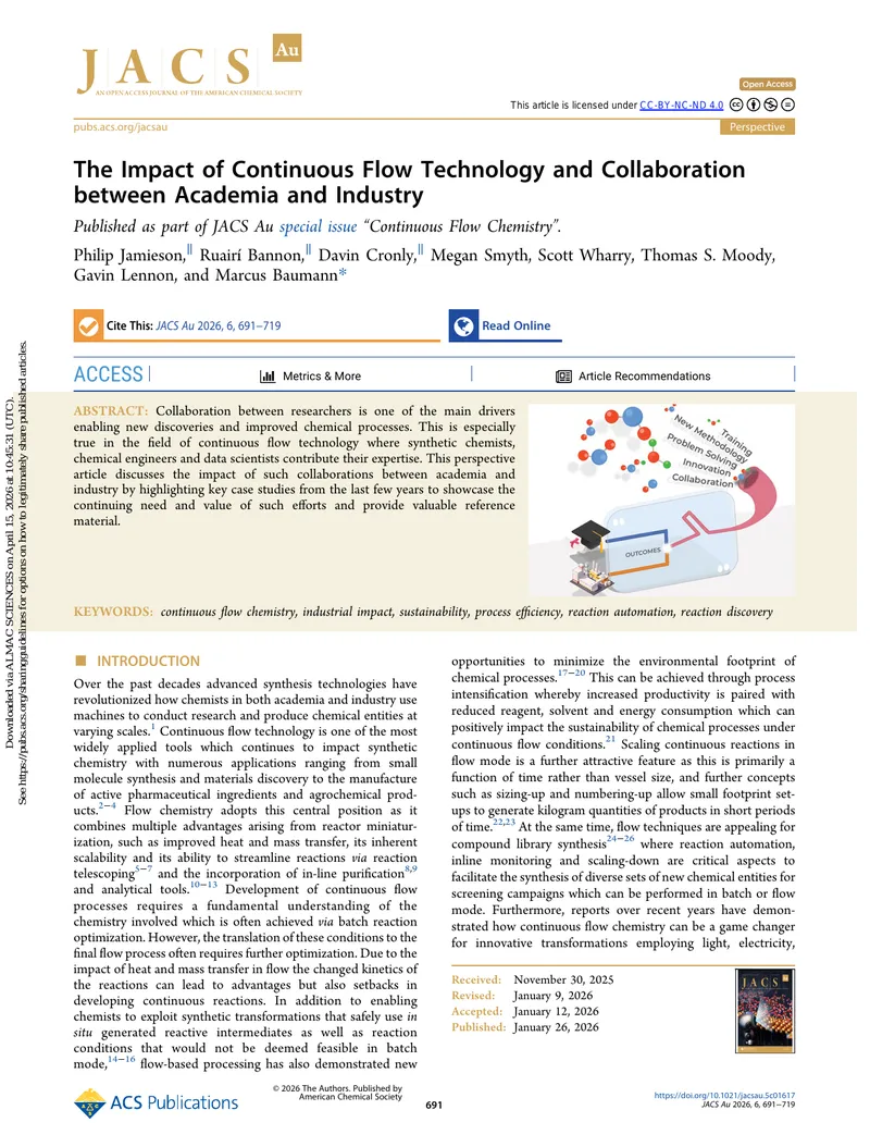 Impact of Continuous Flow Technology and Academia-Industry Collaboration