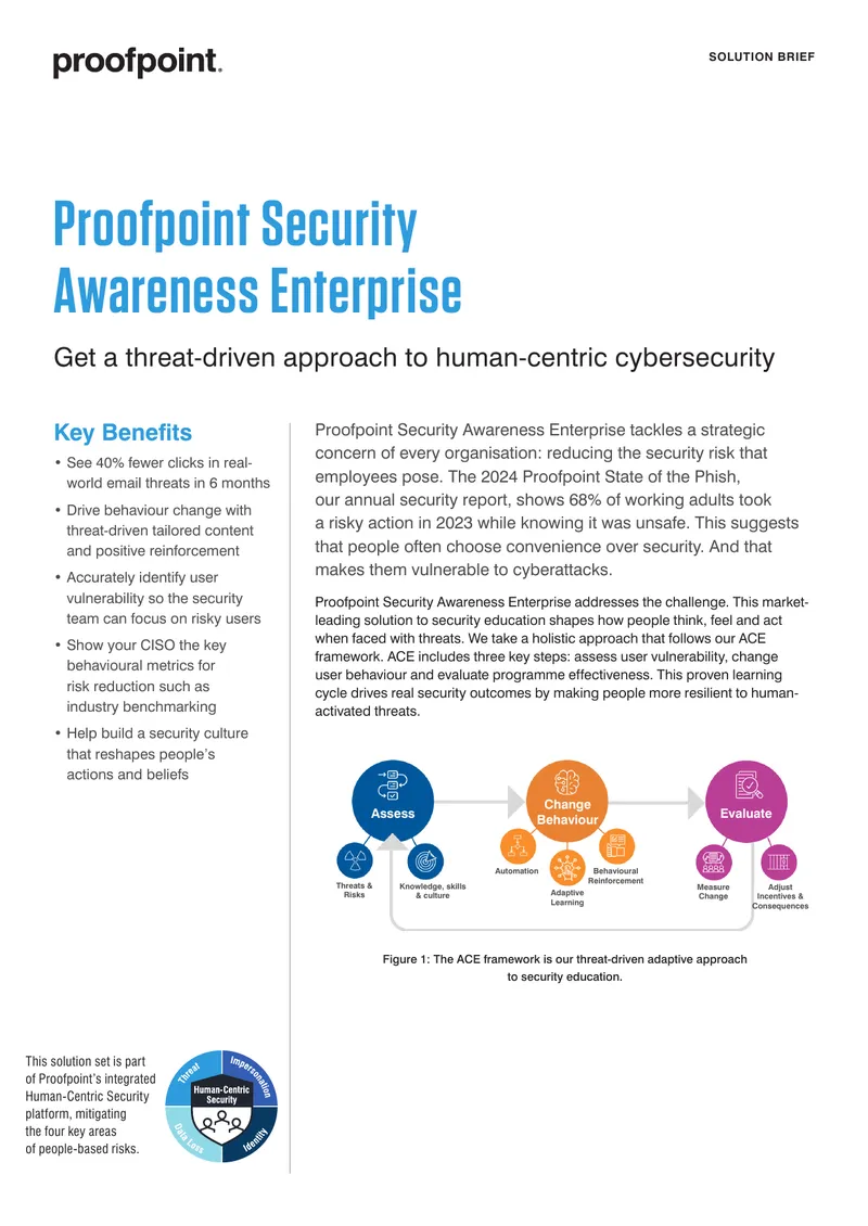 Proofpoint Security Awareness Enterprise Solution Brief