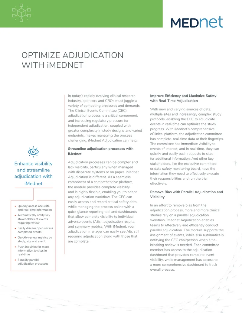 Optimize Adjudication with iMednet Case Study