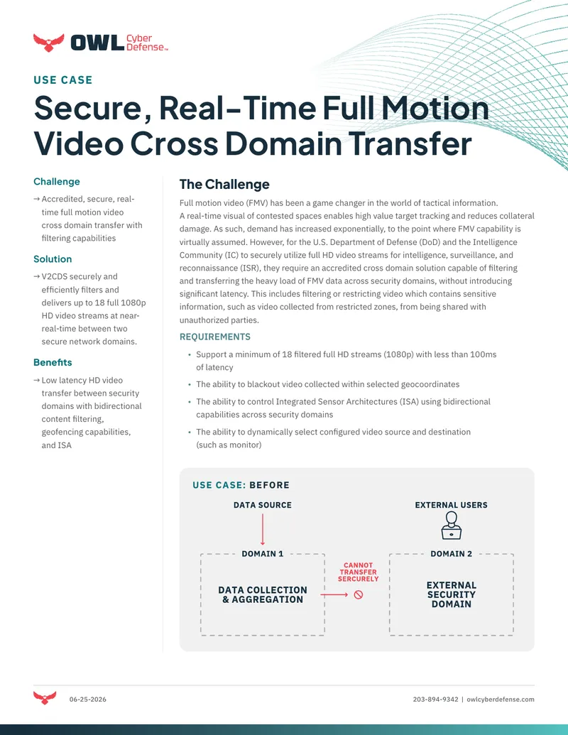 Full Motion Video Cross Domain Solution Overview