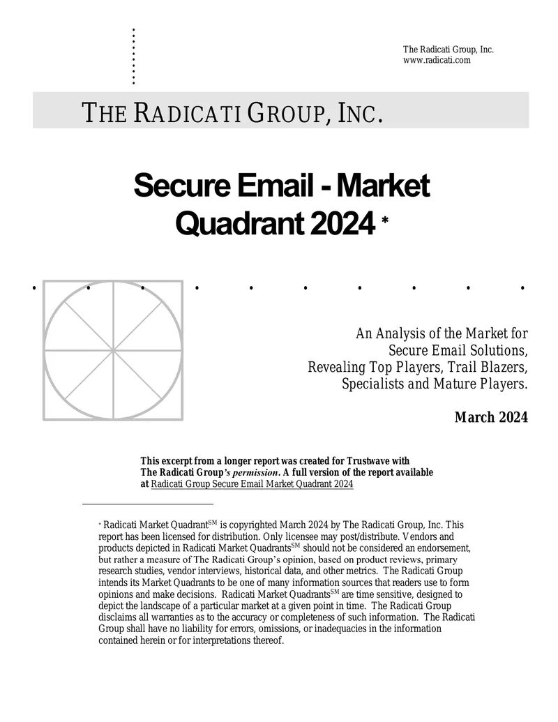 Secure Email Market Quadrant Analysis 2024