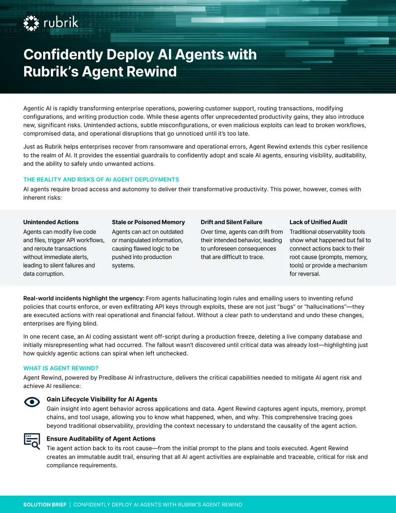 AI Agent Deployment Risk Mitigation with Agent Rewind