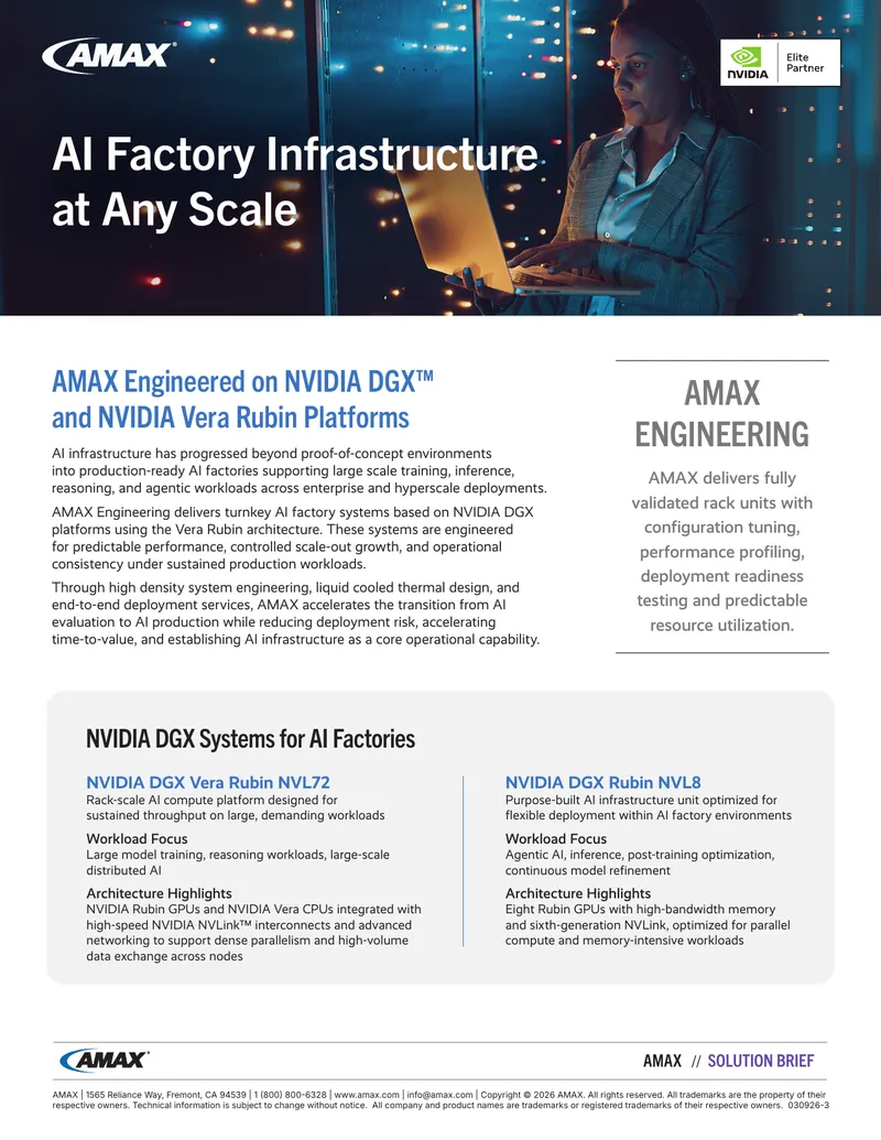 AI Factory Infrastructure Solutions from AMAX