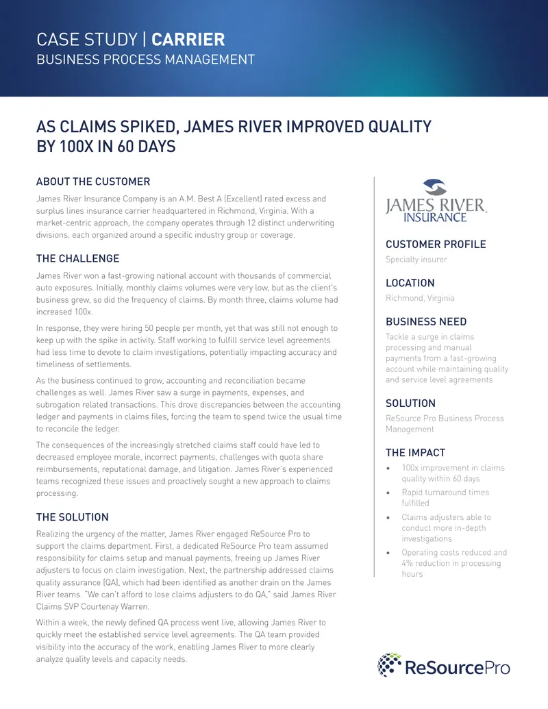 Claims Processing Improvement Case Study