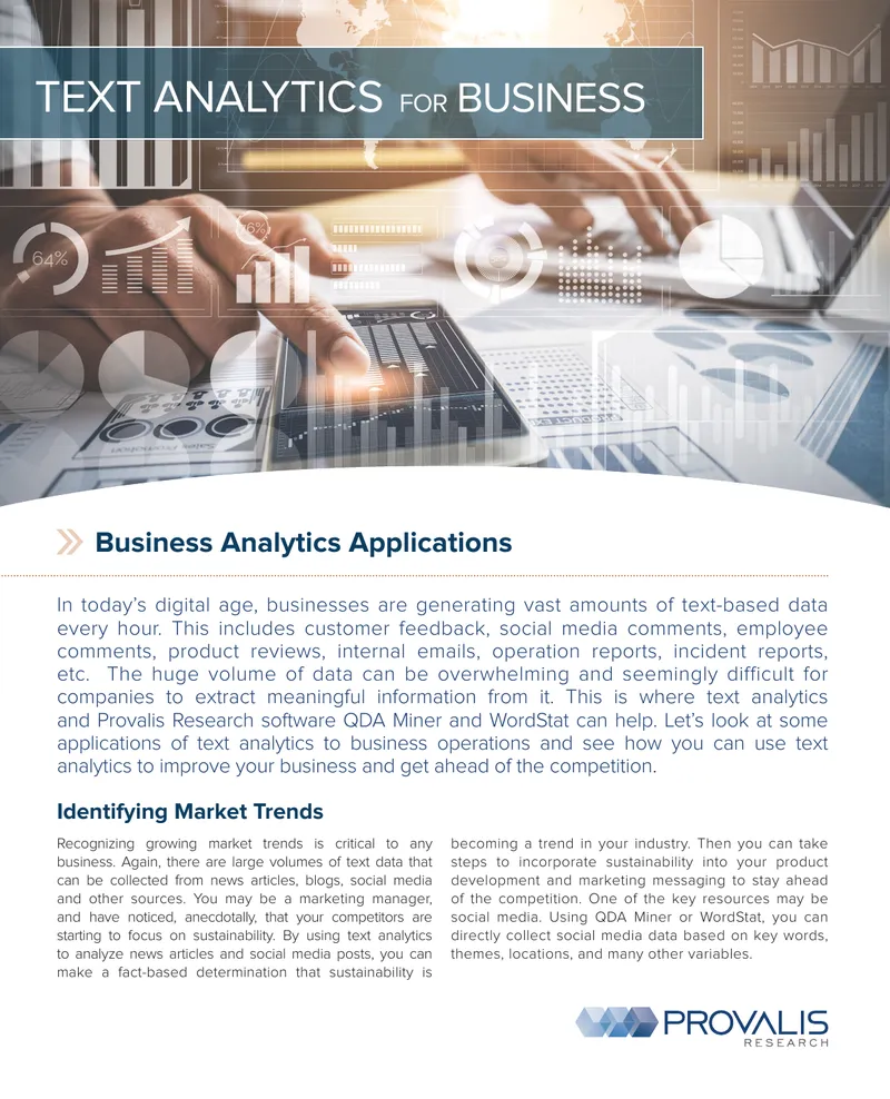 Applications of Text Analytics in Business Operations