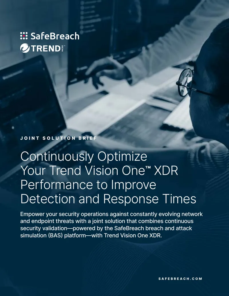 Integration of SafeBreach and Trend Vision One XDR