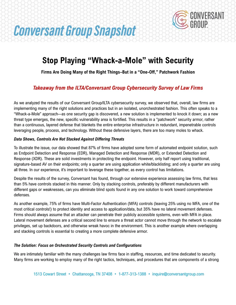 Cybersecurity Survey Findings for Law Firms