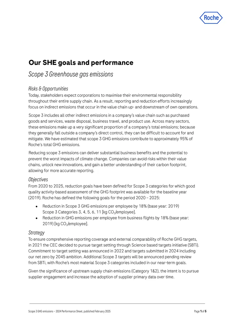 Scope 3 Greenhouse Gas Emissions Performance Report