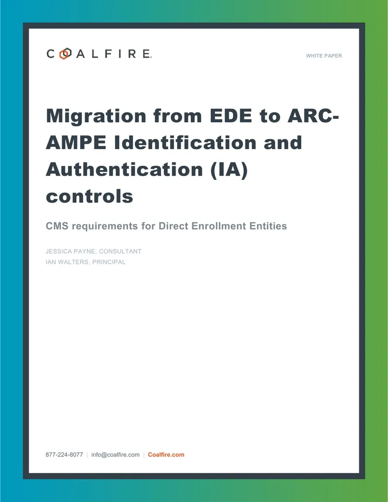 Migration from EDE to ARC-AMPE Identification and Authentication Controls