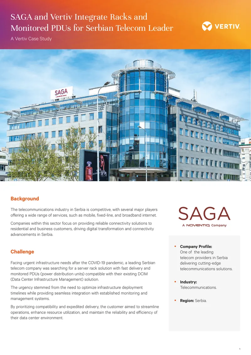 Integration of Racks and Monitored PDUs for Telecom
