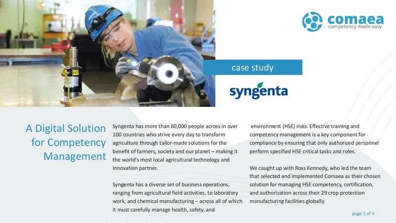 Digital Solution for Competency Management Case Study