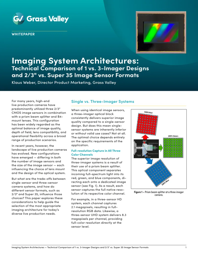 Technical Comparison of Imaging System Architectures