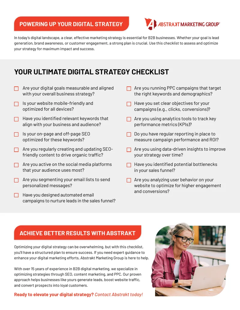 Digital Marketing Strategy Optimization Checklist