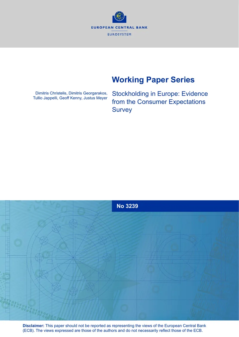Stockholding in Europe: Evidence from the Consumer Expectations Survey