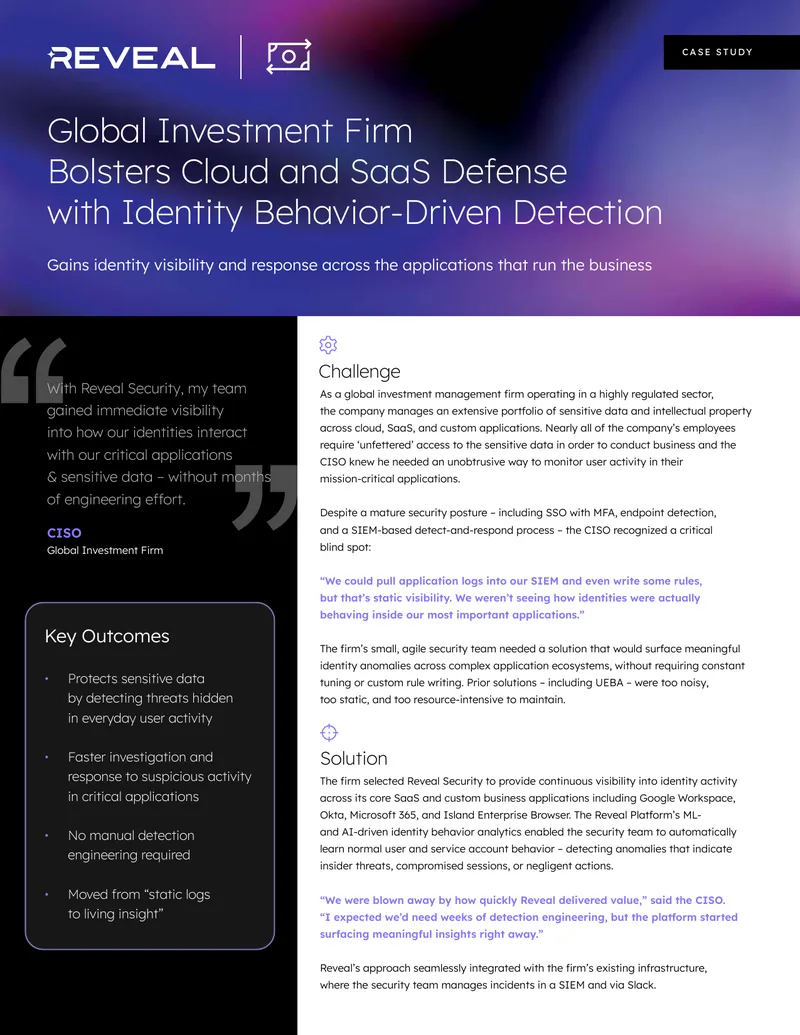 Identity Behavior-Driven Detection Implementation Case Study