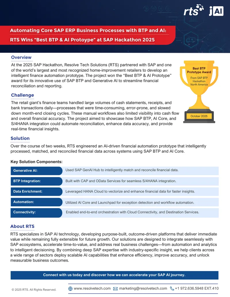 Automating Core SAP ERP Business Processes with BTP and AI
