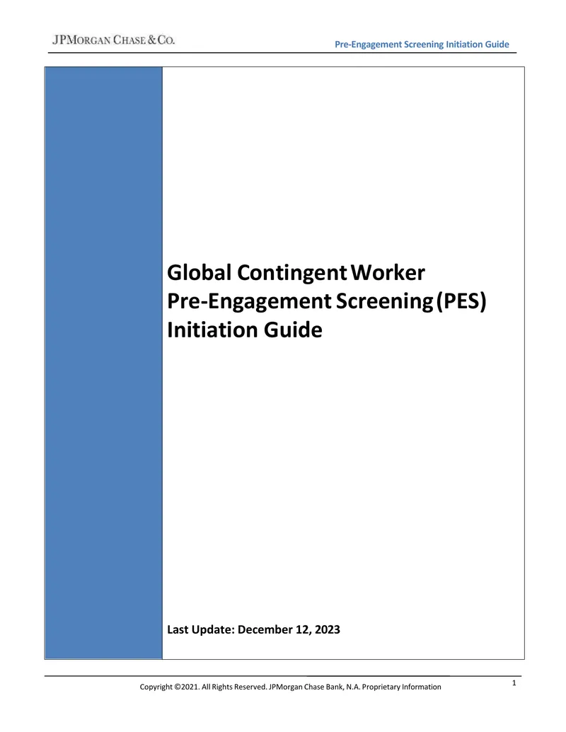 Global Contingent Worker Pre-Engagement Screening Guide