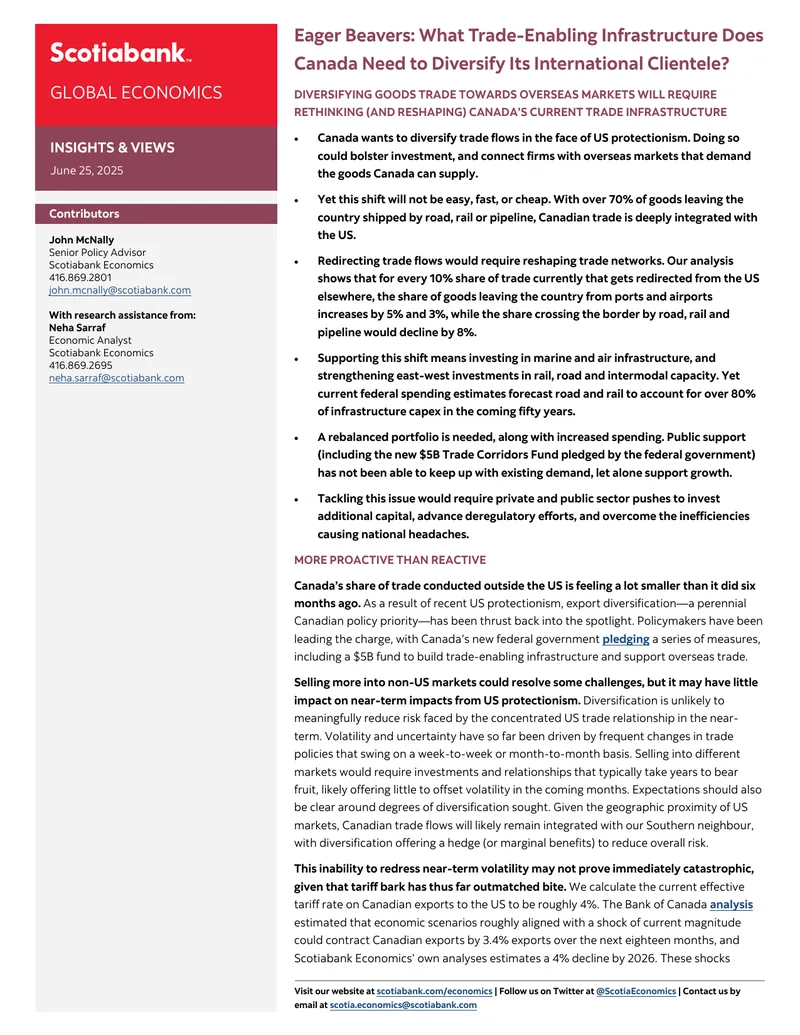 Trade-Enabling Infrastructure Needs for Canada