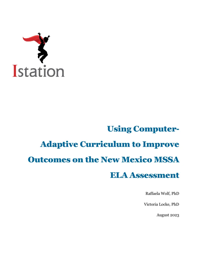 Using Computer-Adaptive Curriculum to Enhance ELA Assessment Outcomes